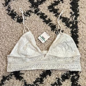 White lace Free People Bralette